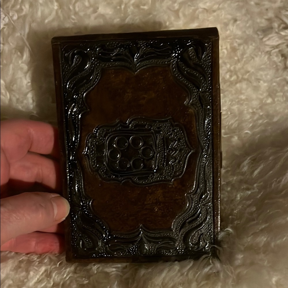 Vintage leather address book & pad